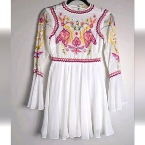 2 Frock and Frill Embroidered Sequined Mini Dress